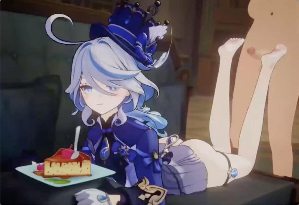 【3D原神】芙宁娜の美足侍奉:足交诱惑让你射精管理!