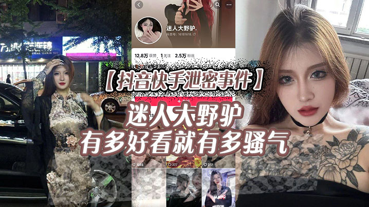 抖音快手泄密！迷人大野驴巨乳骚穴被狂干内射