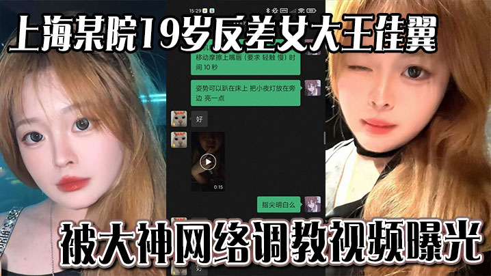 19岁反差女大王佳翼·被线上调教·淫语聊天记录骚穴爆操内射